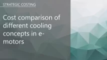 Cost comparison of different cooling concepts in e-motors